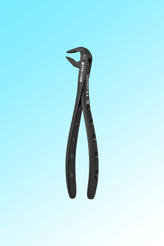 ATRAUMATIC TOOTH EXTRACTING FORCEPS FIG.74 BLACK TITANIUM COATED