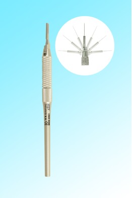 ADJUSTABLE SCALPEL HANDLE IN 7 POSITIONS AND 180°