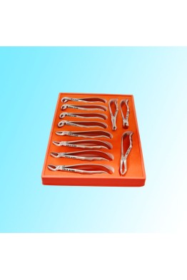ANATOMICAL HANDLE TOOTH EXTRACTION FORCEPS SET 11PCS